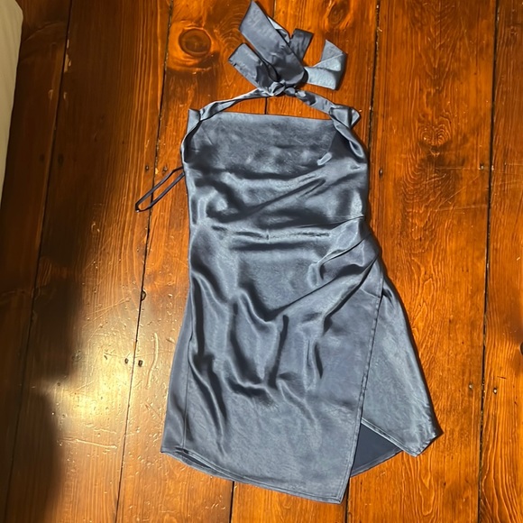 here comes the sun Dresses & Skirts - Here Comes The Sun Satin Dress in blue